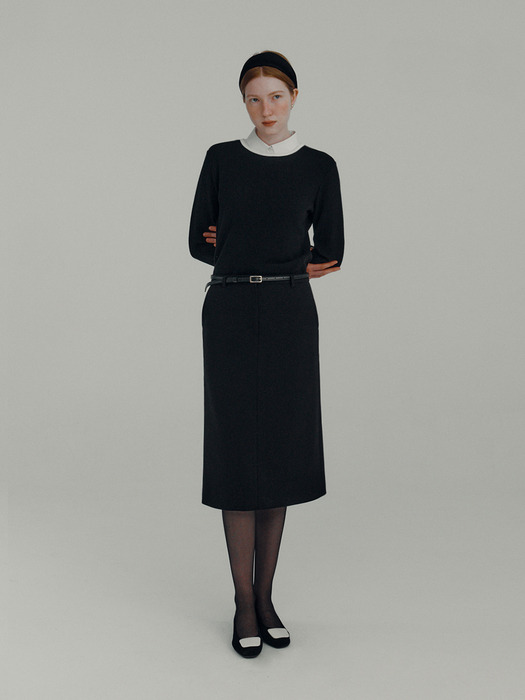 Classic midi skirt. Black