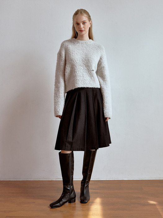 Cheek boucle knit (gray)