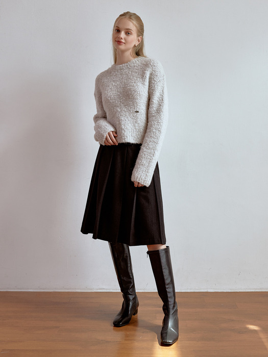 Cheek boucle knit (gray)