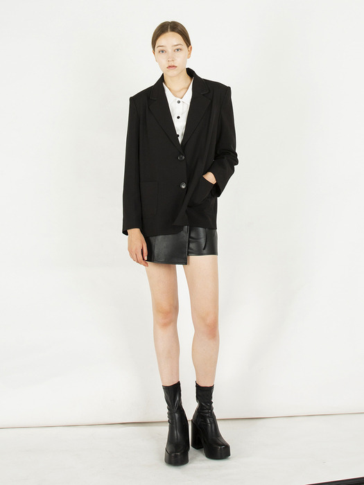 Two button tailored jacket [Black]