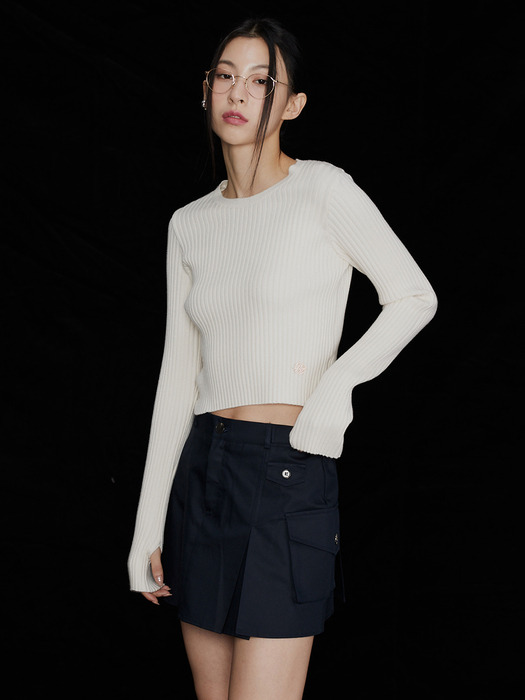 Soft Crop Knit Ivory