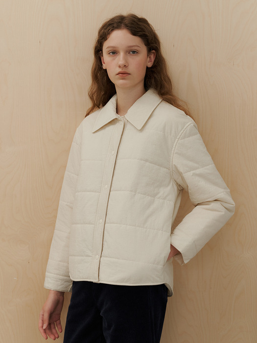 recycle padding jacket-ivory