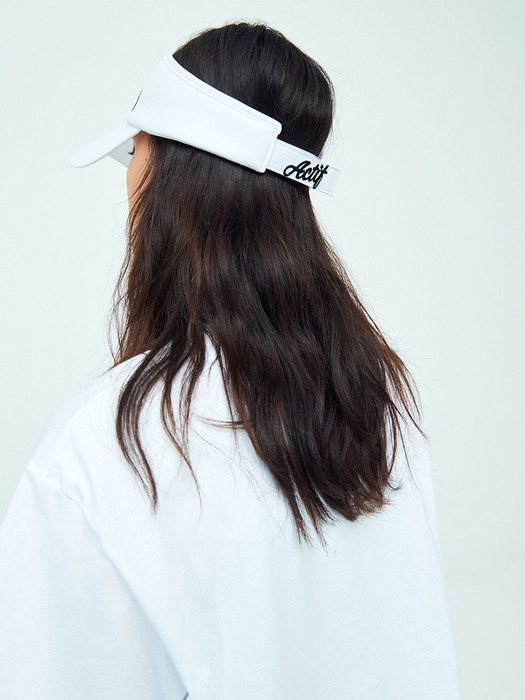 SUN VISOR_WHITE BLACK