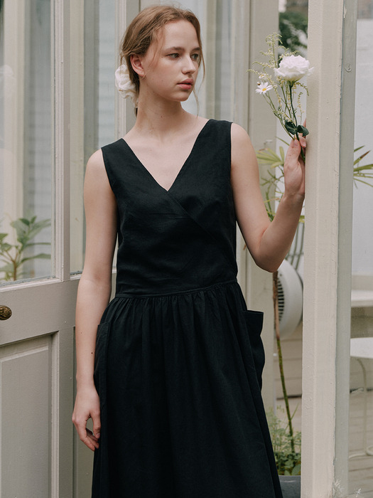 Lyocell Maxi dress  - Black