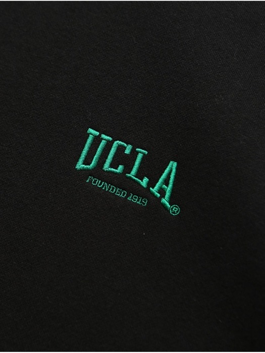 남여공용 UCLA 심플 로고 자수 기모후드[BLACK](UZBLT80_39)