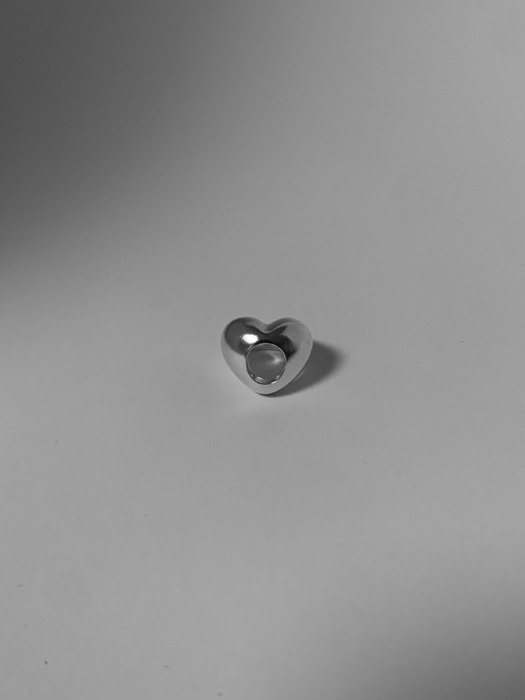 [925 silver] Hole heart ring