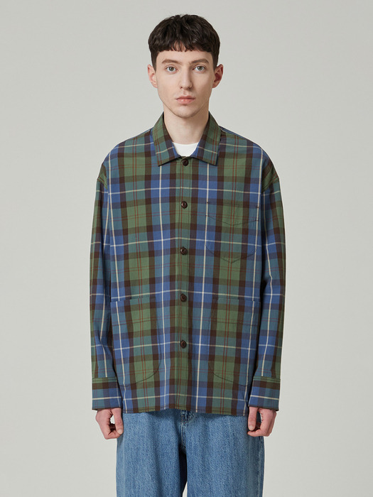 natural touch multi checked jacket_CWSAM24102BUX