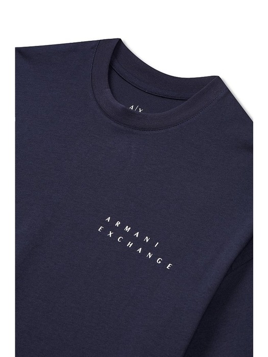AX 남성 샤이닝 로고 크루넥 티셔츠(A414130017)네이비