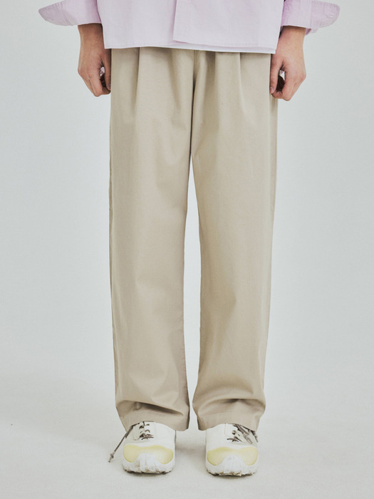 Easy Cotton Semi-Wide Banding Pants(4color)