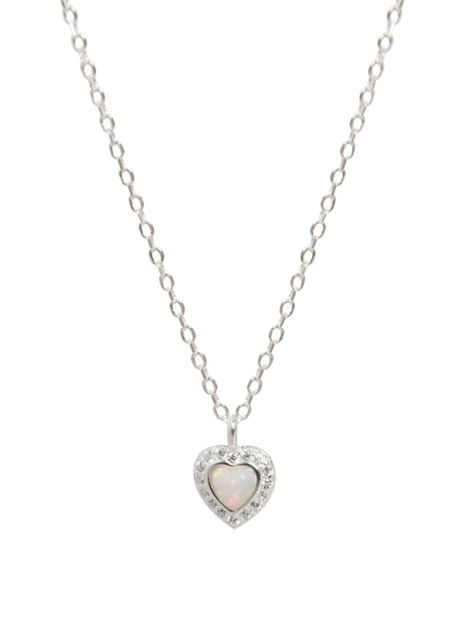 [단독]WIL207 Opal Heart Necklace