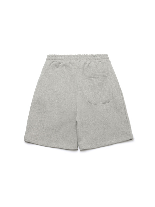 pintuck french terry half pants_grey