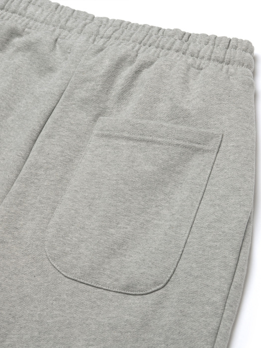 pintuck french terry half pants_grey