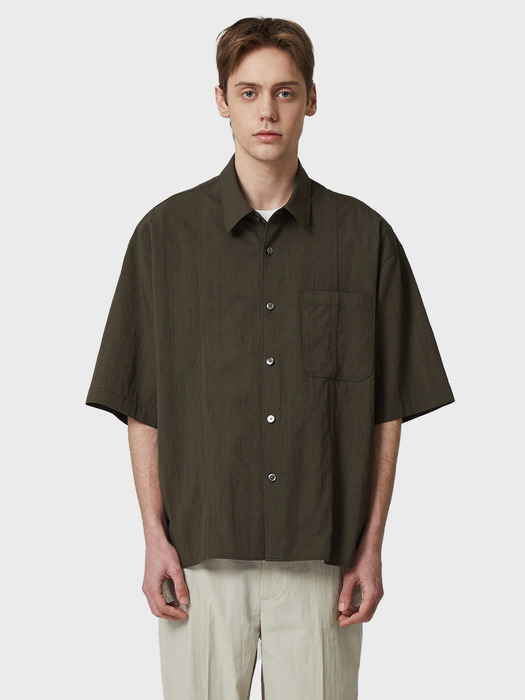 oversized front line half shirt_CWSAM24302KHX