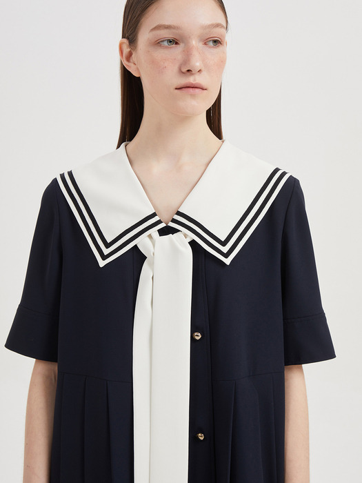 Sailor Collar Point Dress_LFDAM24350NYD