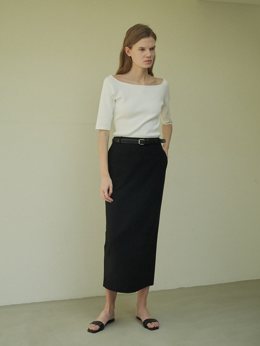 90’s long pencil skirt / Black