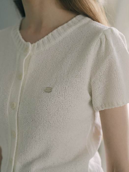 Button summer cardigan_Ivory