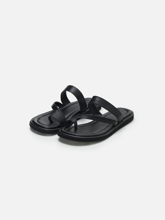 Cross toe slides Black