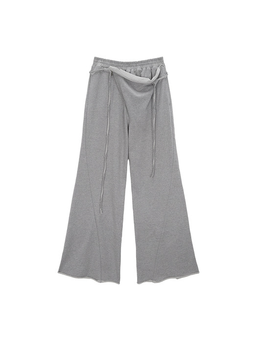 WRAP POINT STRING SWEATPANTS IN GREY