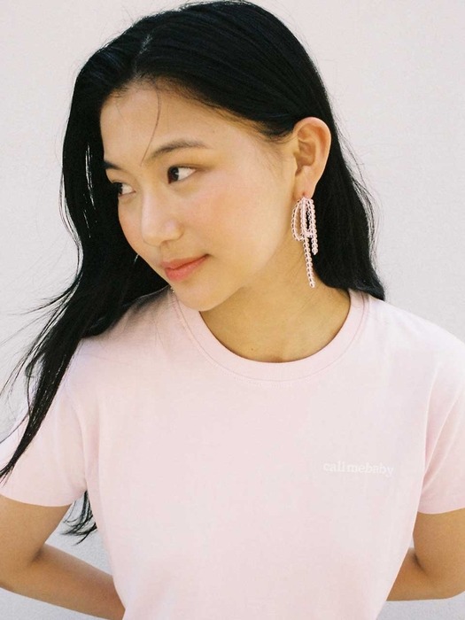 Puppy Logo Cropped Tee_Pink