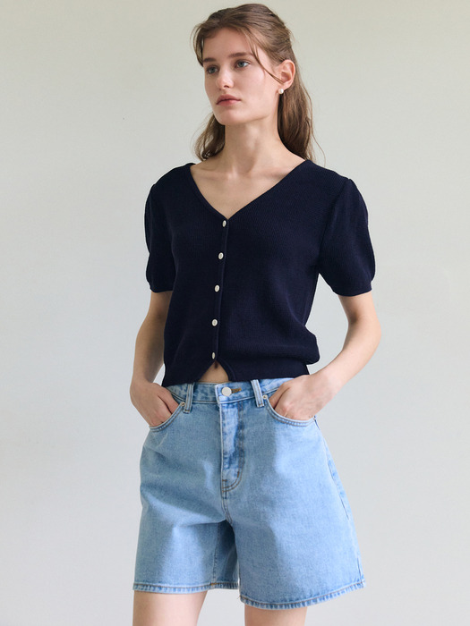 HALF DENIM PANTS / LIGHT BLUE