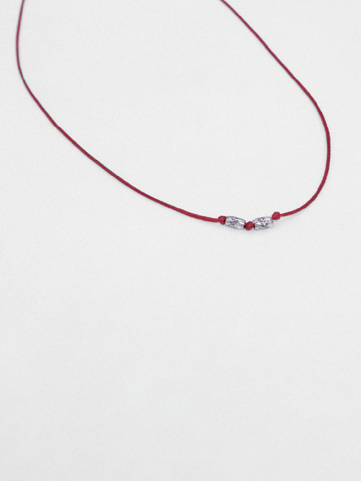 (Silver925) 402 Red String Necklace