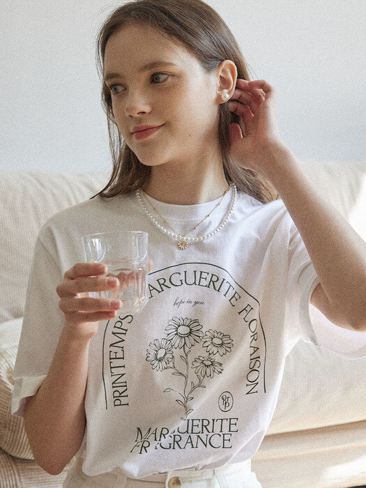 Marguerite T-shirt  - White