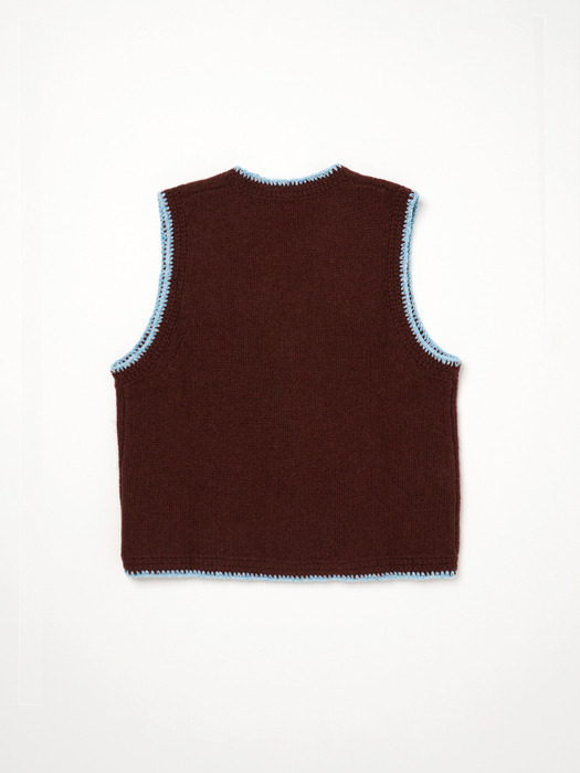 Via Granny knit vest (Burgundy)