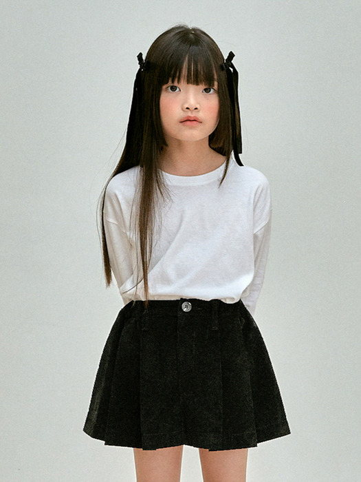 Corduroy skirt pants_BLACK (S-JM)