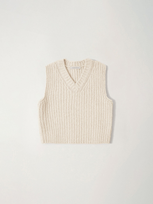 Garine wool vest (Ivory)