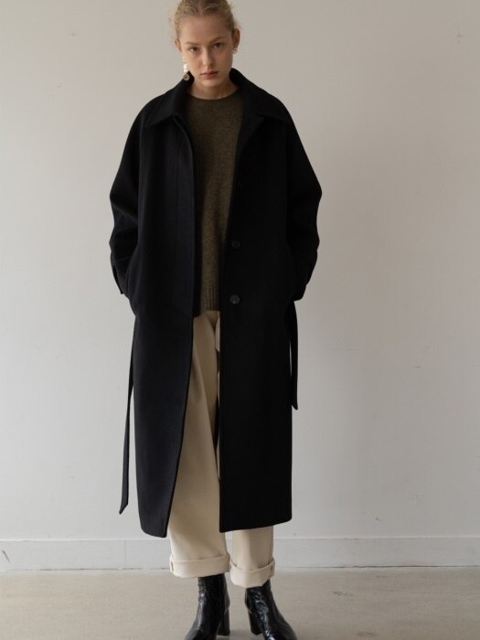 [ESSENTIAL] 캐시미어 Cashmere Single Coat Black