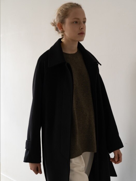 [ESSENTIAL] 캐시미어 Cashmere Single Coat Black