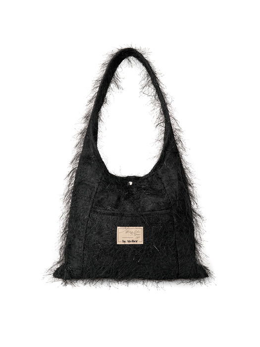 [by Atelier] EASY HOBO BAG_HAIRY BLACK