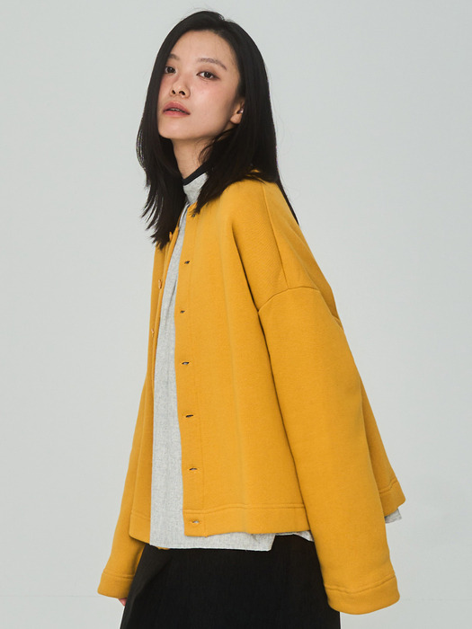 Fleece Button Yellow Jacket