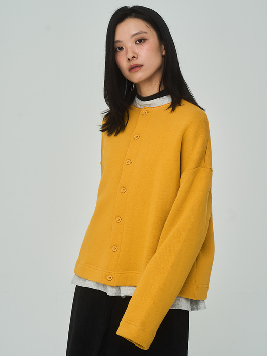 Fleece Button Yellow Jacket