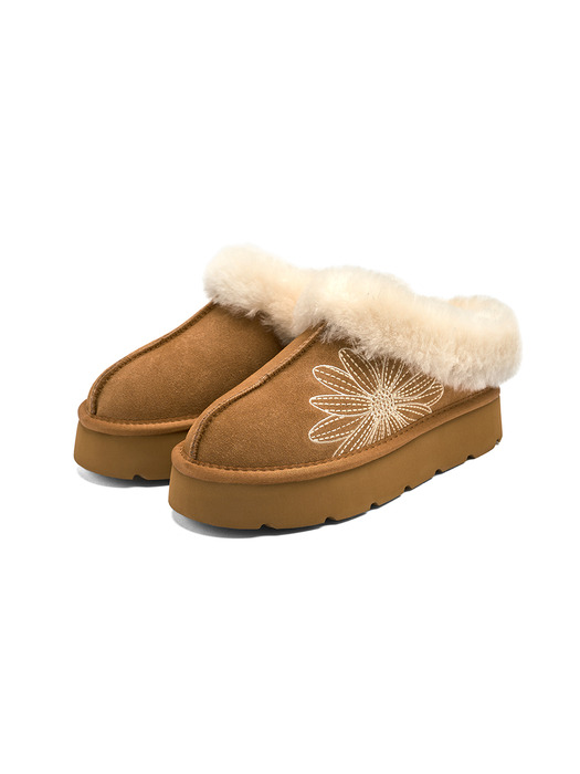 CLASSIQUE FUR MULE_CHESTNUT