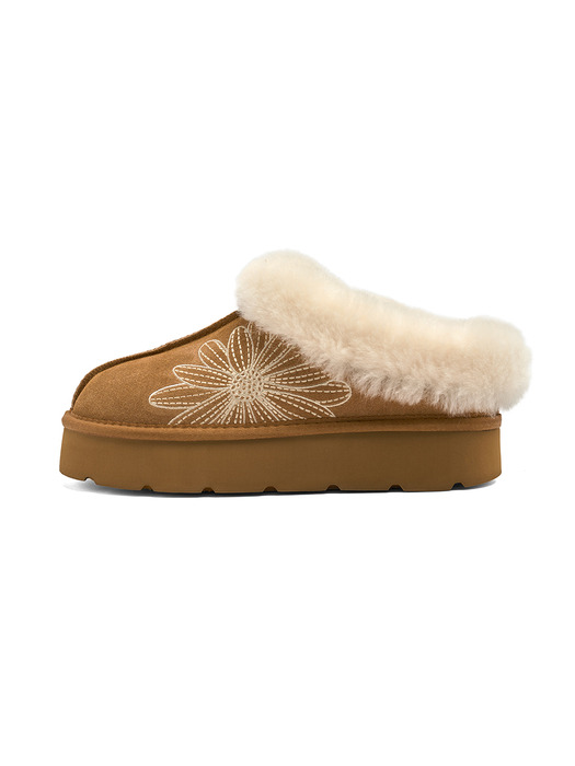 CLASSIQUE FUR MULE_CHESTNUT