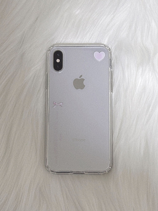 Heart ribbon Jelly hard phone case