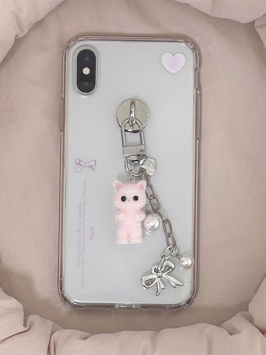 Heart ribbon Jelly hard phone case