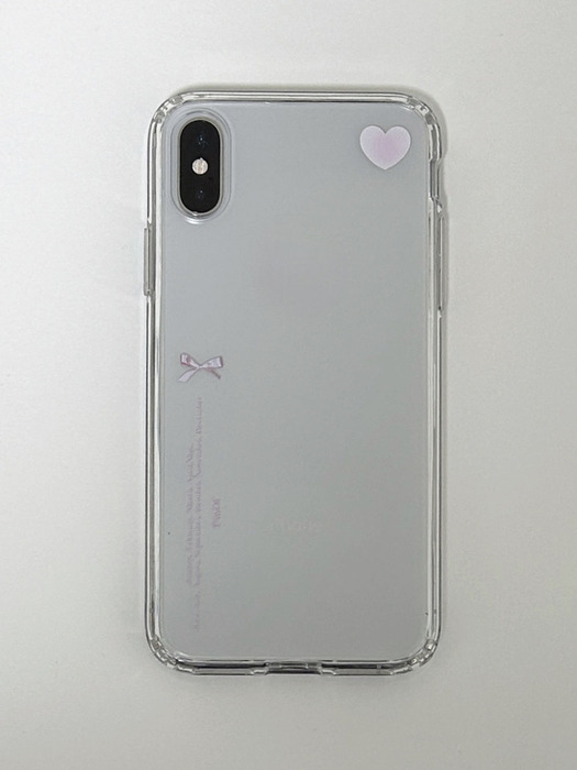 Heart ribbon Jelly hard phone case