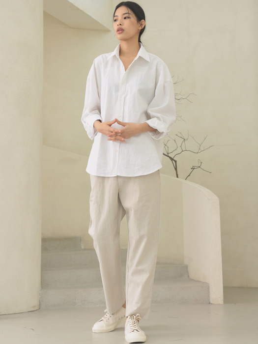 LINEN BANDING PANTS [REGUAR FIT]_4 COLOR