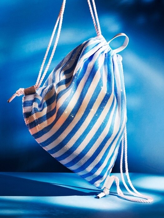 SHINNING DRAWSTRING BAG_BLUE