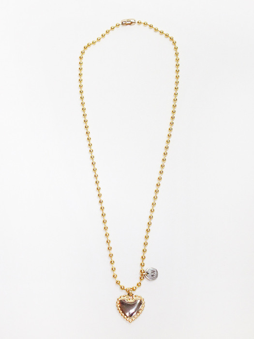 Ball heart necklace (Gold)