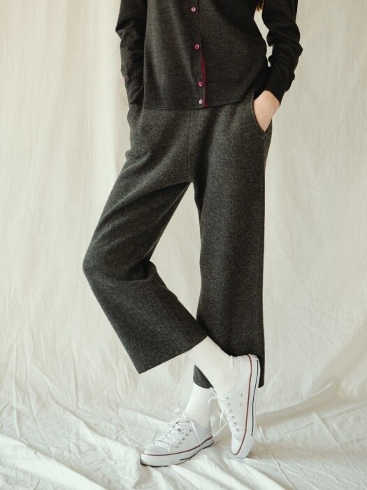 Cashmere Banding Pants (Navy)