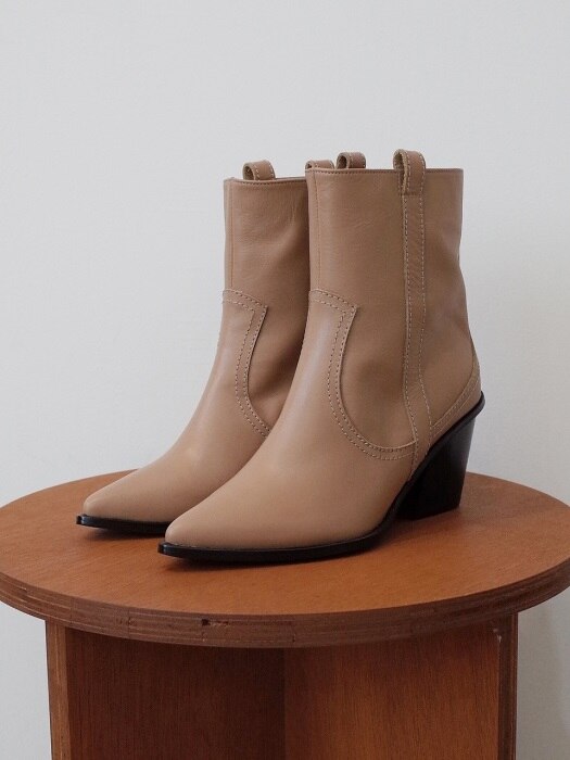 all basic western boots dark beige