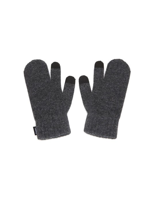 KNIT TIMI GLOVES - CHARCOAL