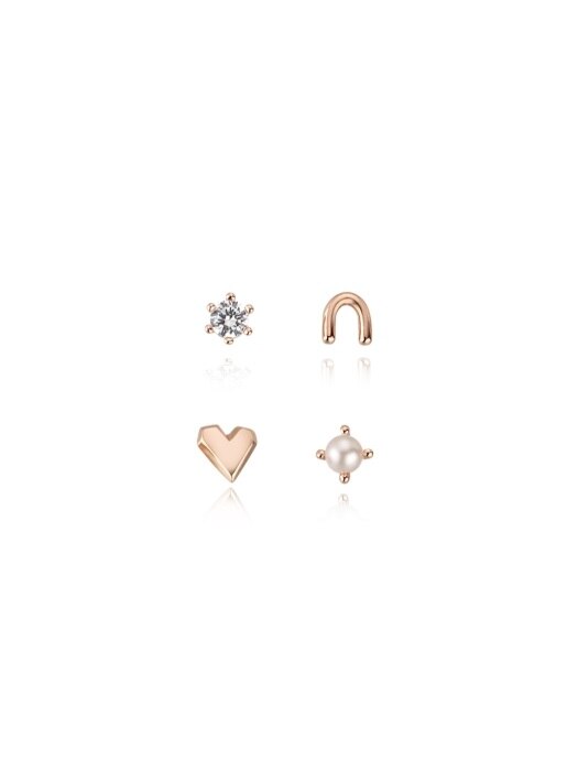 Nuovo Heart 4 Set Earrings