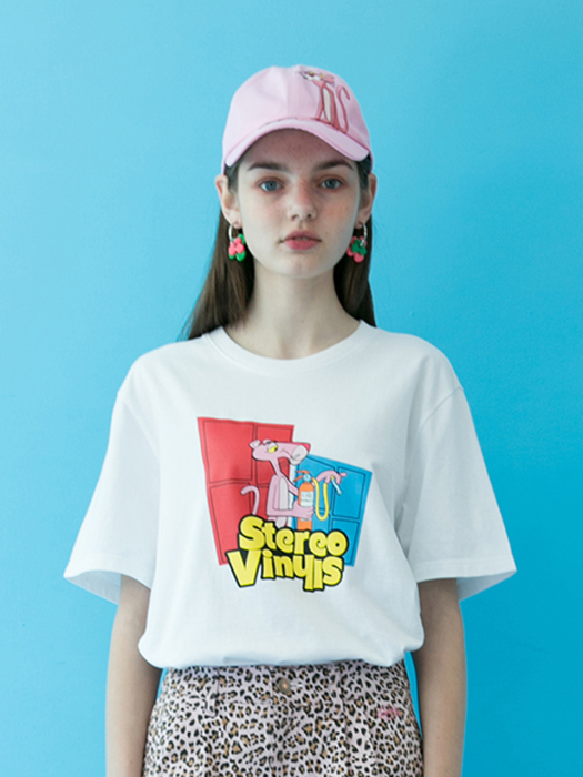 [SS19 Pink Panther] PP Vintage T-Shirts(White)