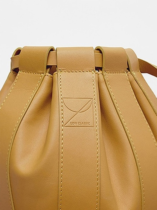 18SS LEATHER DRAWSTRING SMALL BAG (4colors)