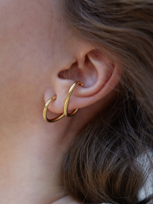 S earcuff earring gold