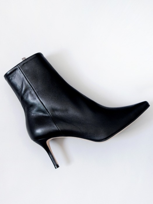 All black slim line ankle boots